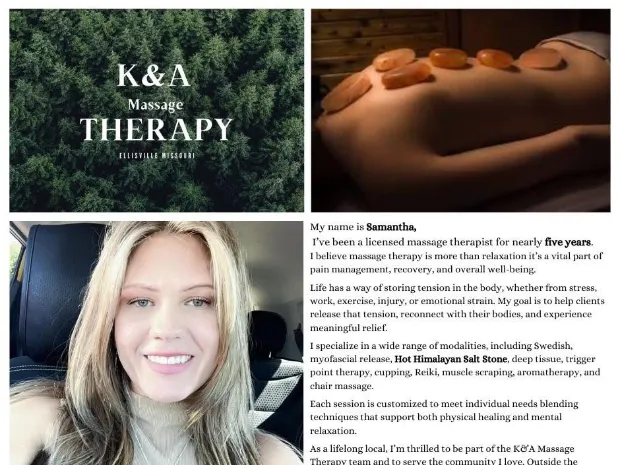 Massage with Sam at K&A Massage