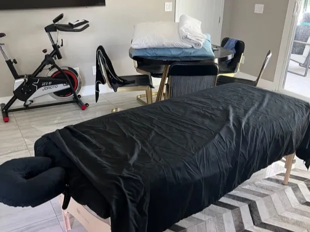 Moment of peace and massage 