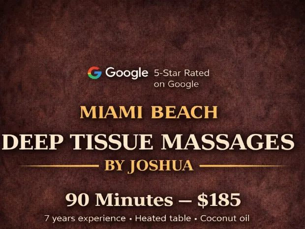 Miami Beach Deep Tissue Massages By Joshua